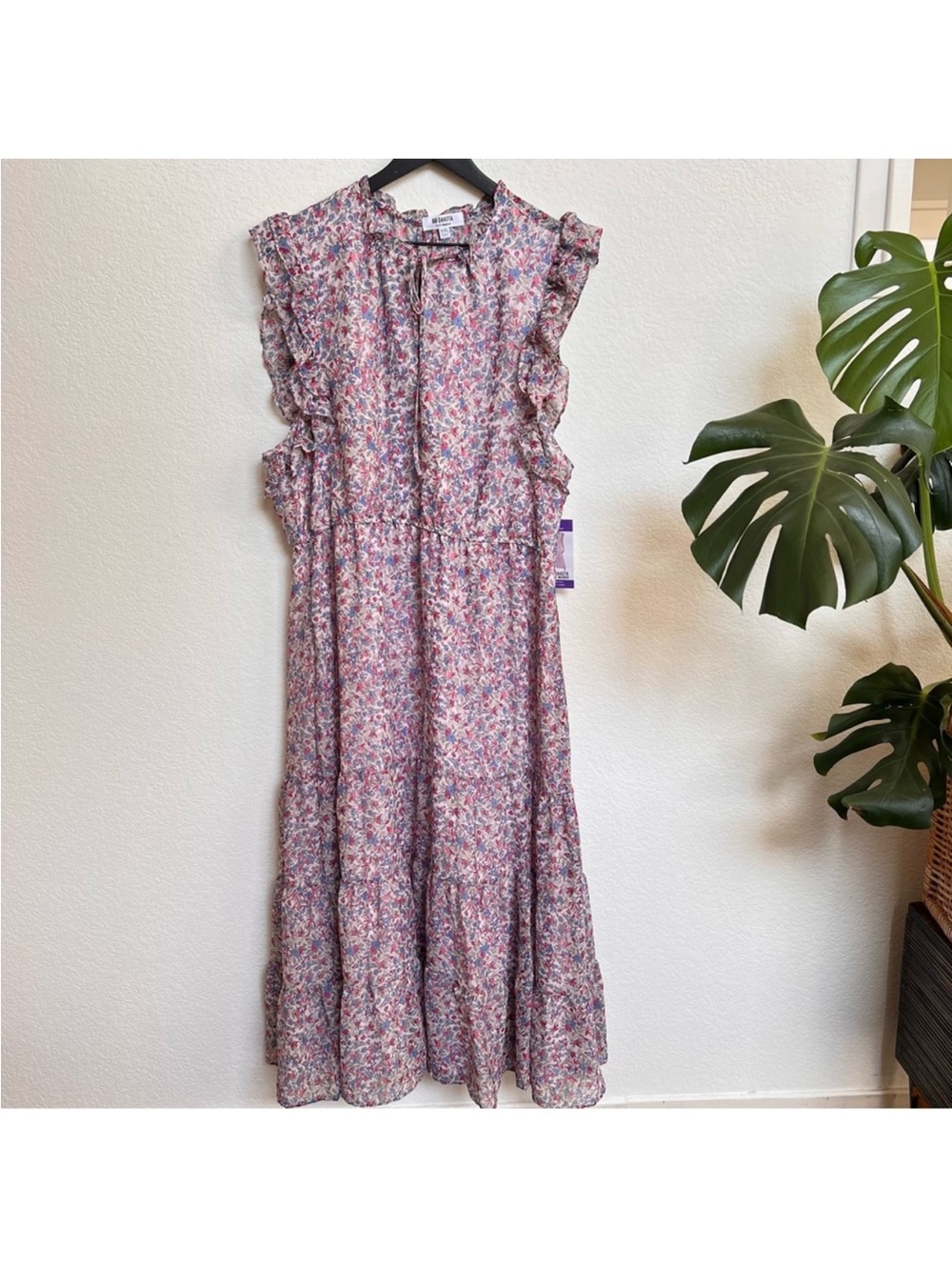 BB Dakota by Steve Madden Canyon Moon Blue and Pink Floral Dress XXL - Picture 2 of 13